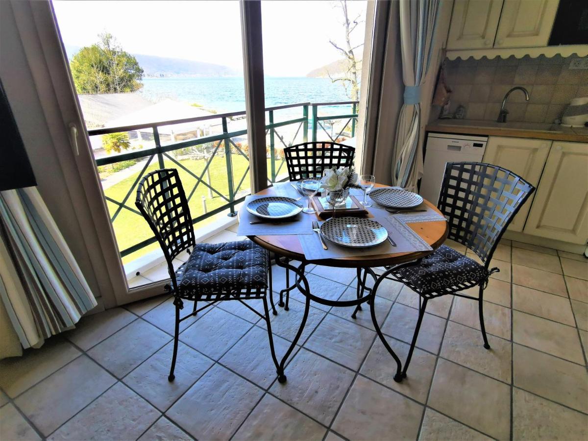 Lac Annecy Plage Privee, Duplex Baie Des Voiles Duingt Exterior foto
