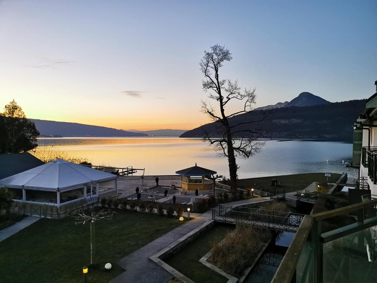 Lac Annecy Plage Privee, Duplex Baie Des Voiles Duingt Exterior foto