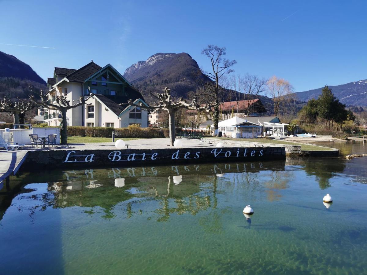 Lac Annecy Plage Privee, Duplex Baie Des Voiles Duingt Exterior foto