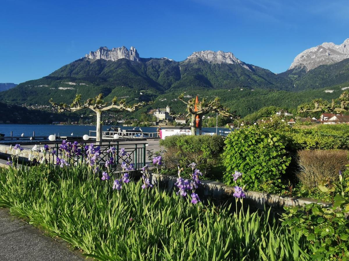 Lac Annecy Plage Privee, Duplex Baie Des Voiles Duingt Exterior foto