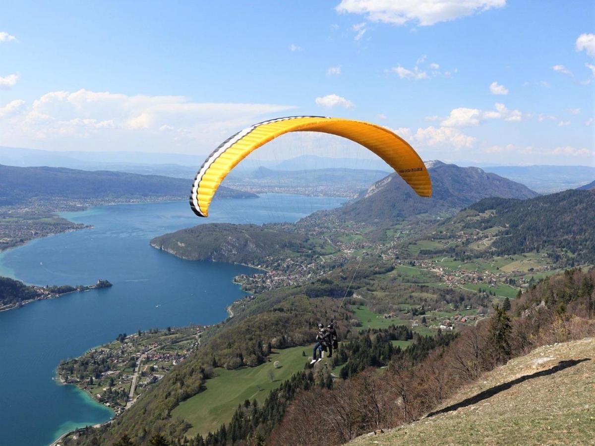 Lac Annecy Plage Privee, Duplex Baie Des Voiles Duingt Exterior foto
